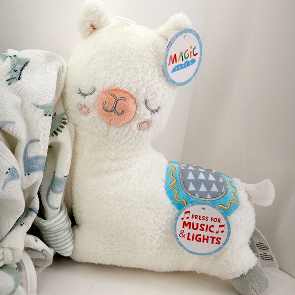 Dinosaur Hooded Baby Bathrobe 0-9M Carters & Magic Years Musical Light up Llama - Picture 4 of 12